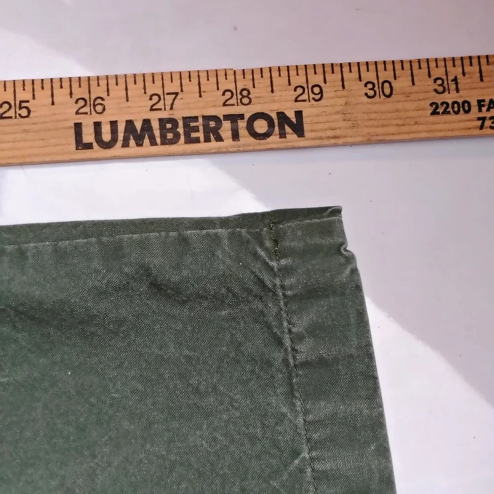 LL Bean Mens SZ 36 Tropic Weight Pleated Chino Pants Green Cotton Gorpcore